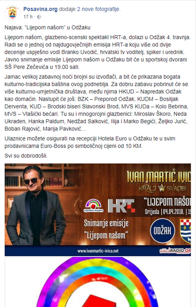 lijepom nasom odzak