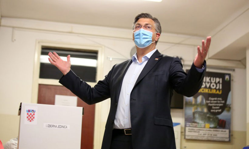 plenkovic maska izbori ruke